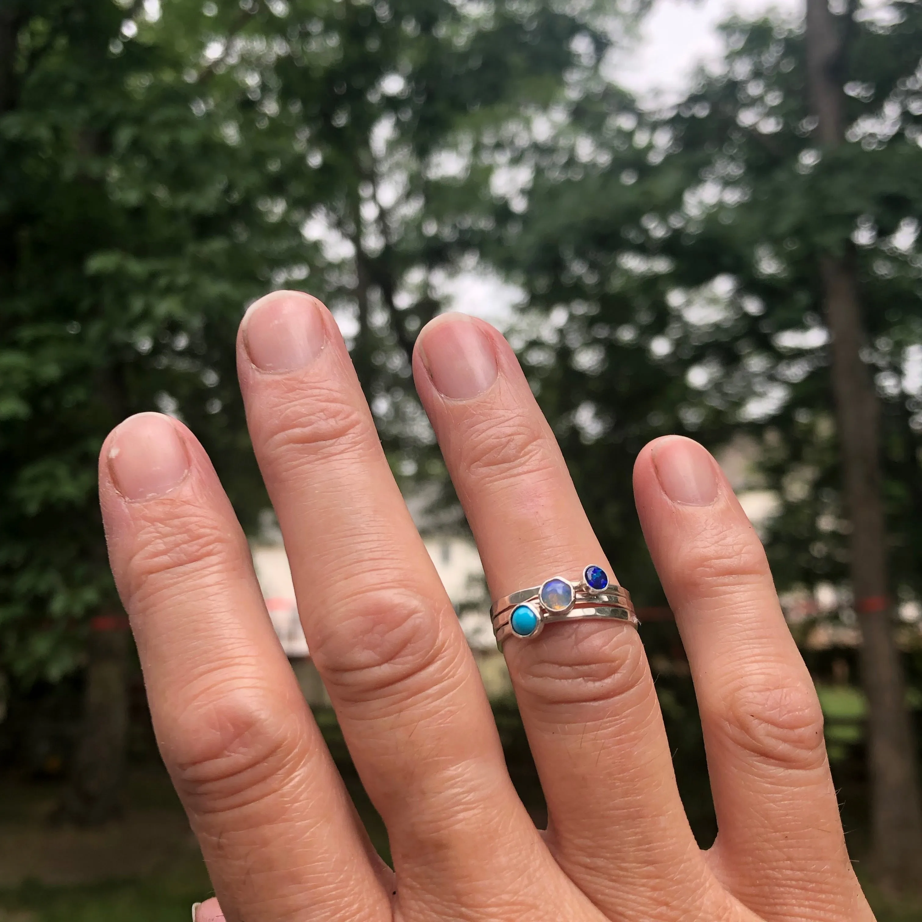 Blue Waters Ring Set