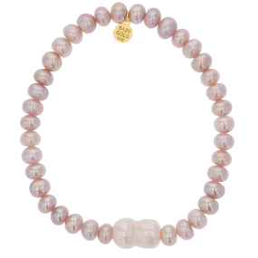 Blush Pearl Stretch Bead Bracelet