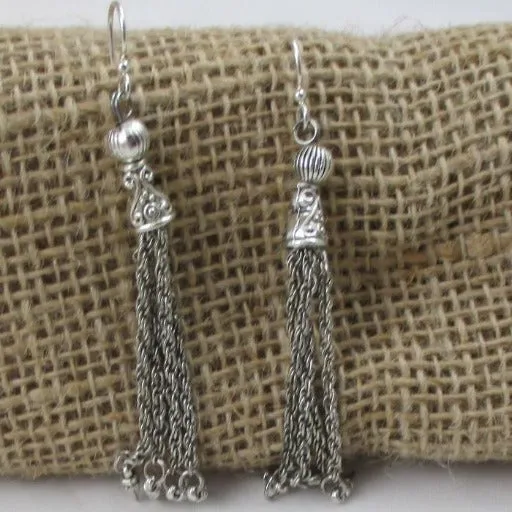 Bold Silver Pendant  On Choker, Bracelet & Earrings Jewelry Set