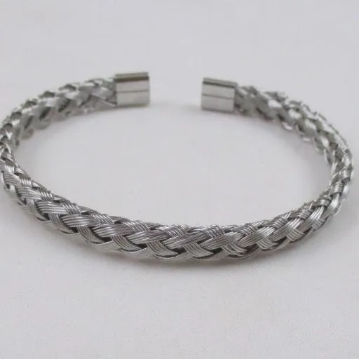 Bold Silver Pendant  On Choker, Bracelet & Earrings Jewelry Set