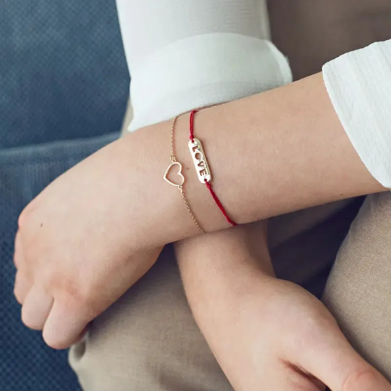 Bracelet Heart Outlined