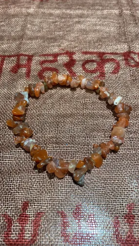 Carnelian Chips Stretch Bracelet