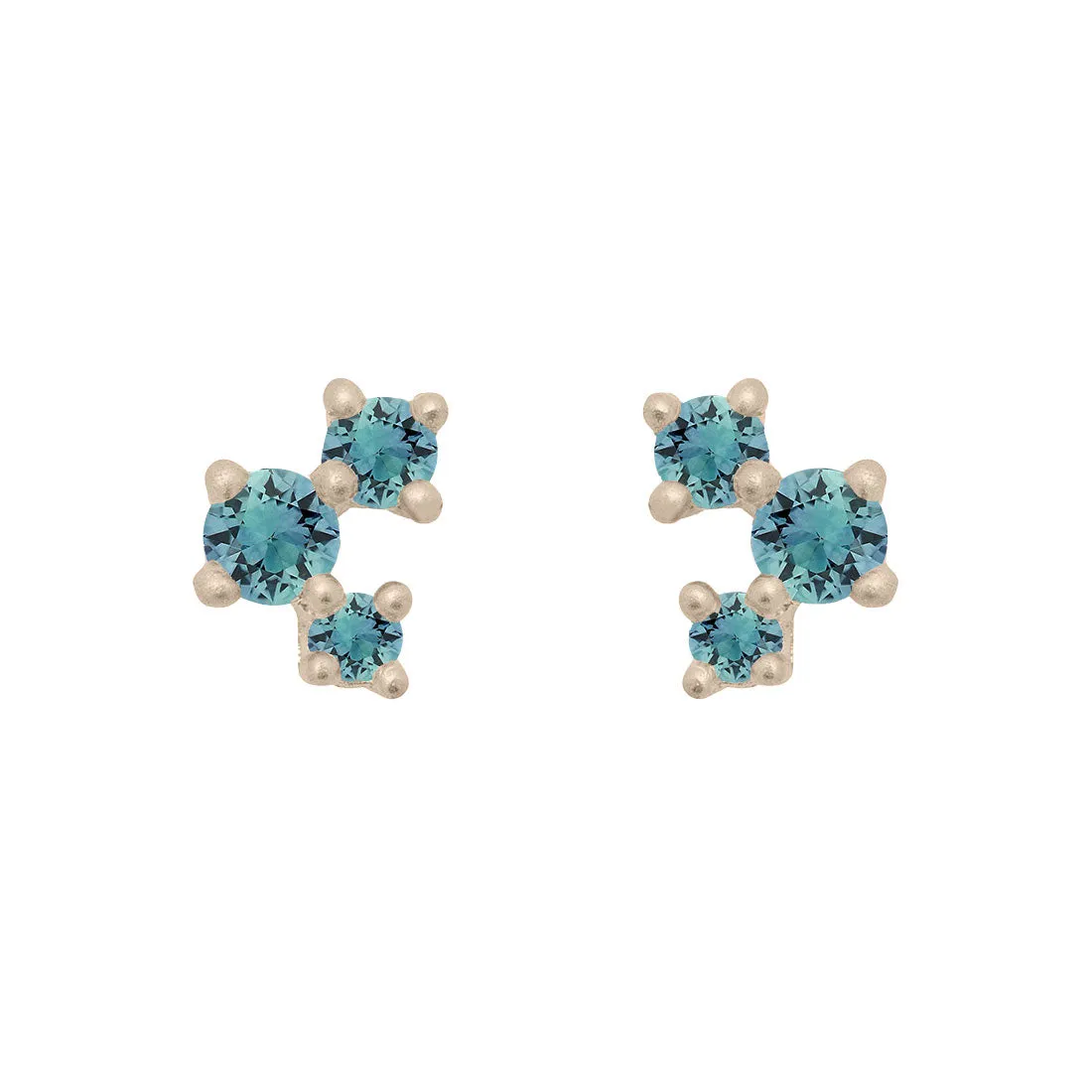 Celeste Earrings, Teal Sapphire