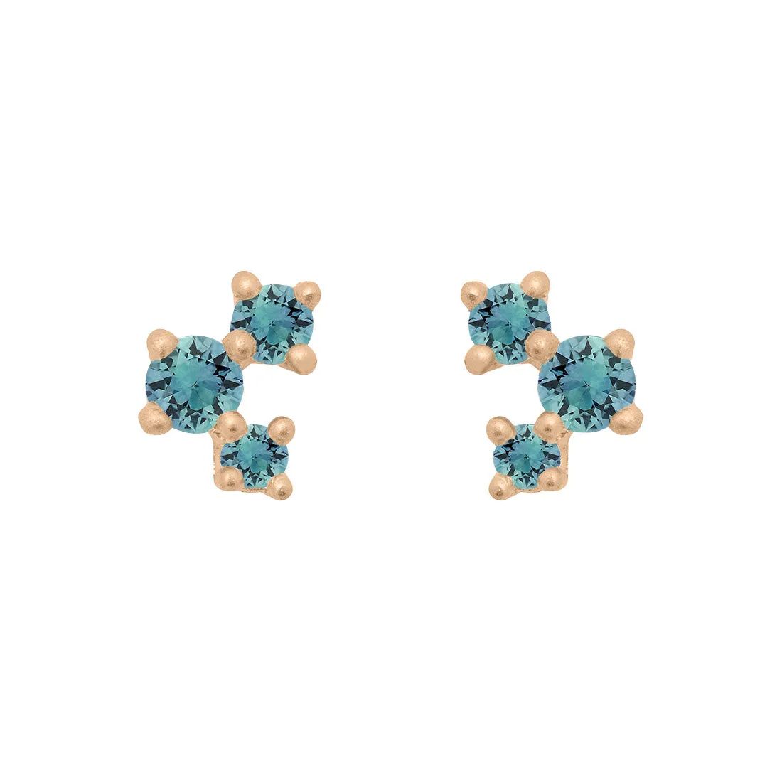 Celeste Earrings, Teal Sapphire