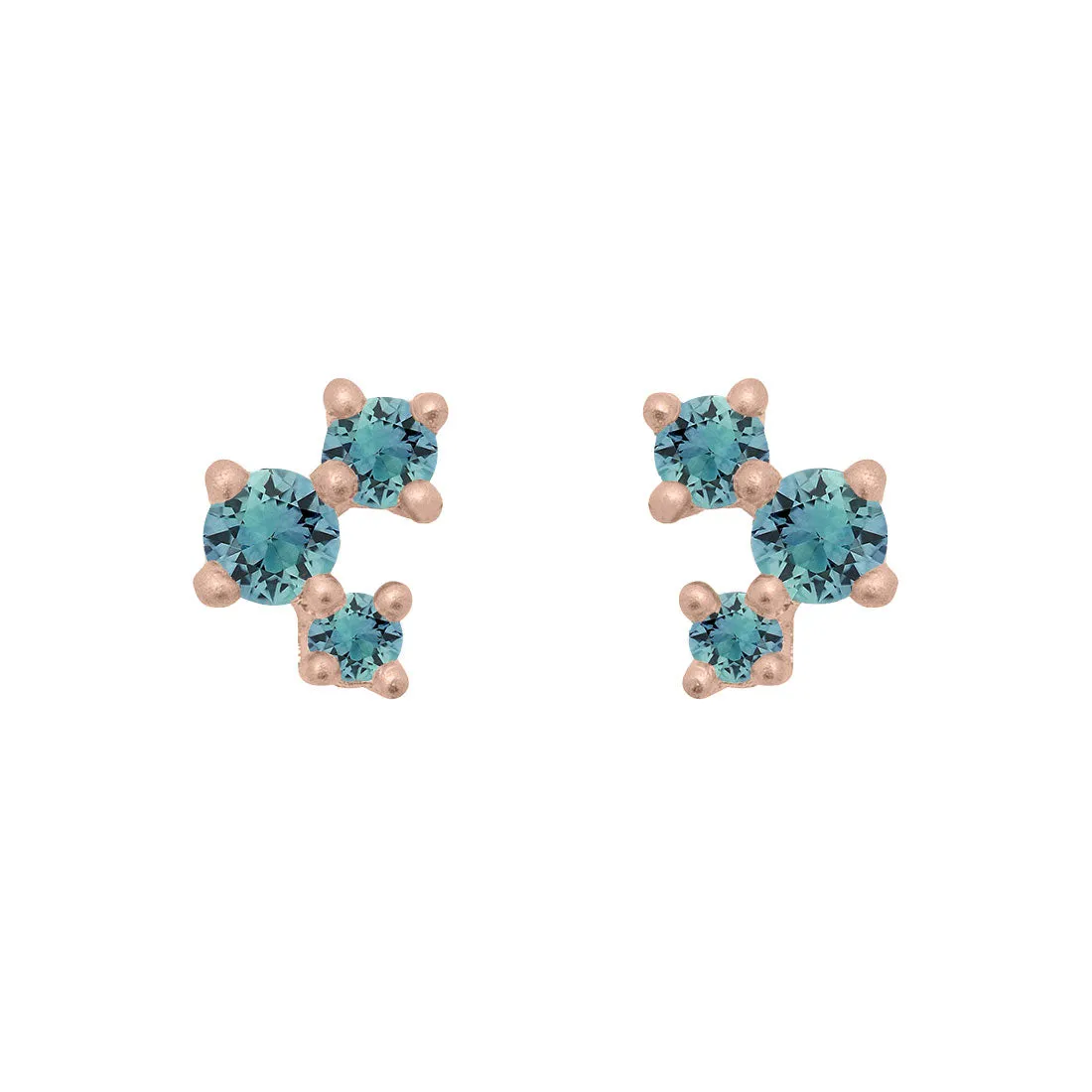 Celeste Earrings, Teal Sapphire