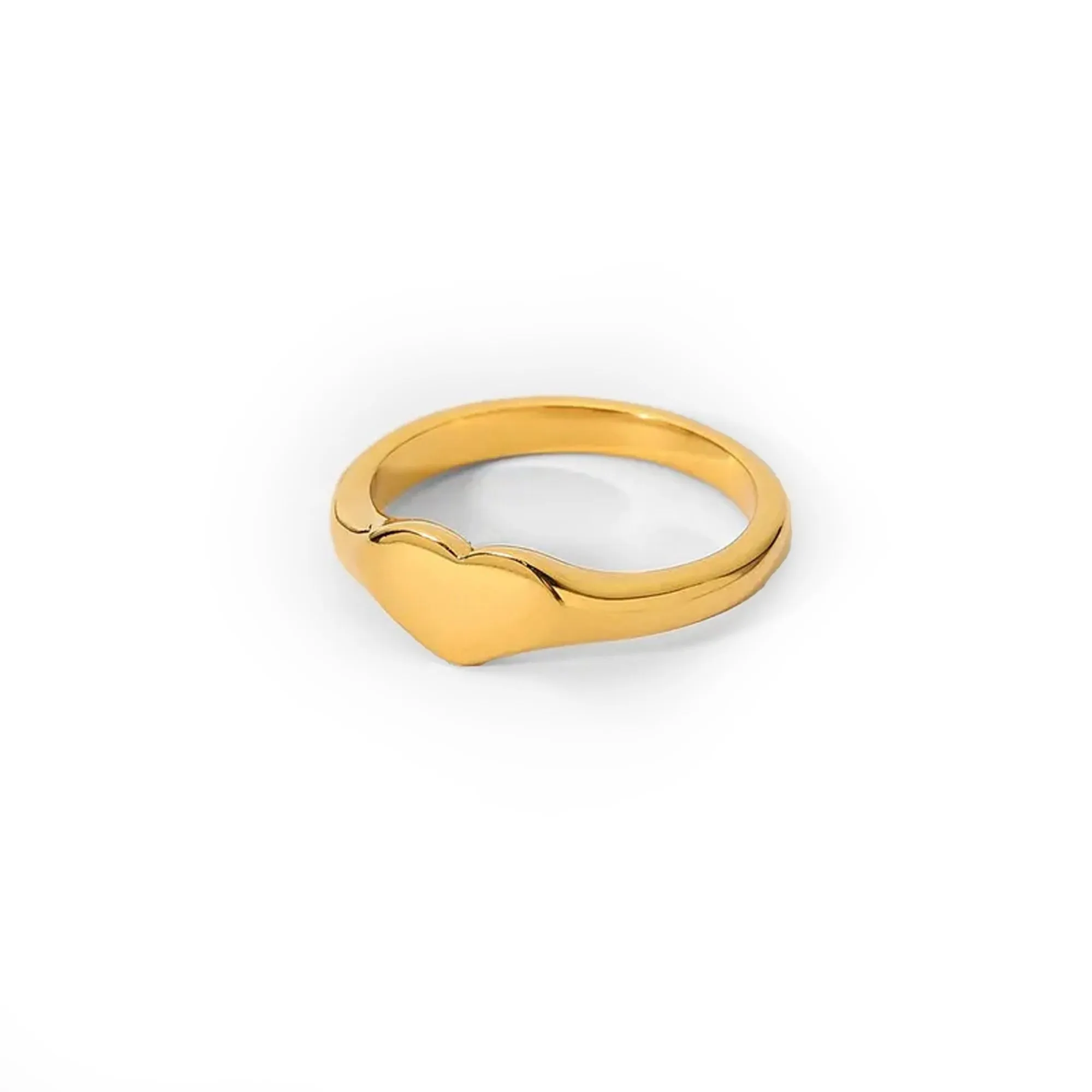 Chunky Gold Heart Ring Set