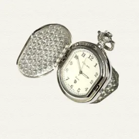 Colibri PW-230 Silver Pocket Watch with White Face