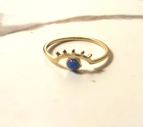 cosmic blue eyed wink ring