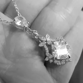 Crystal Zirconia Victorian Gothic Style Necklace, Adjustable