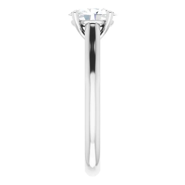 Cubic Zirconia Engagement Ring- The Adelaide (Customizable Oval Cut Cathedral Solitaire with Two-Tone Option Decorative Trellis 'Down Under')