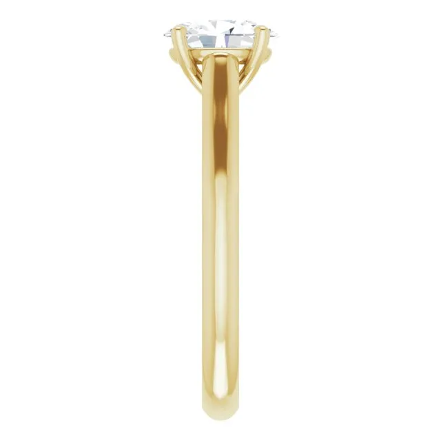 Cubic Zirconia Engagement Ring- The Adelaide (Customizable Oval Cut Cathedral Solitaire with Two-Tone Option Decorative Trellis 'Down Under')