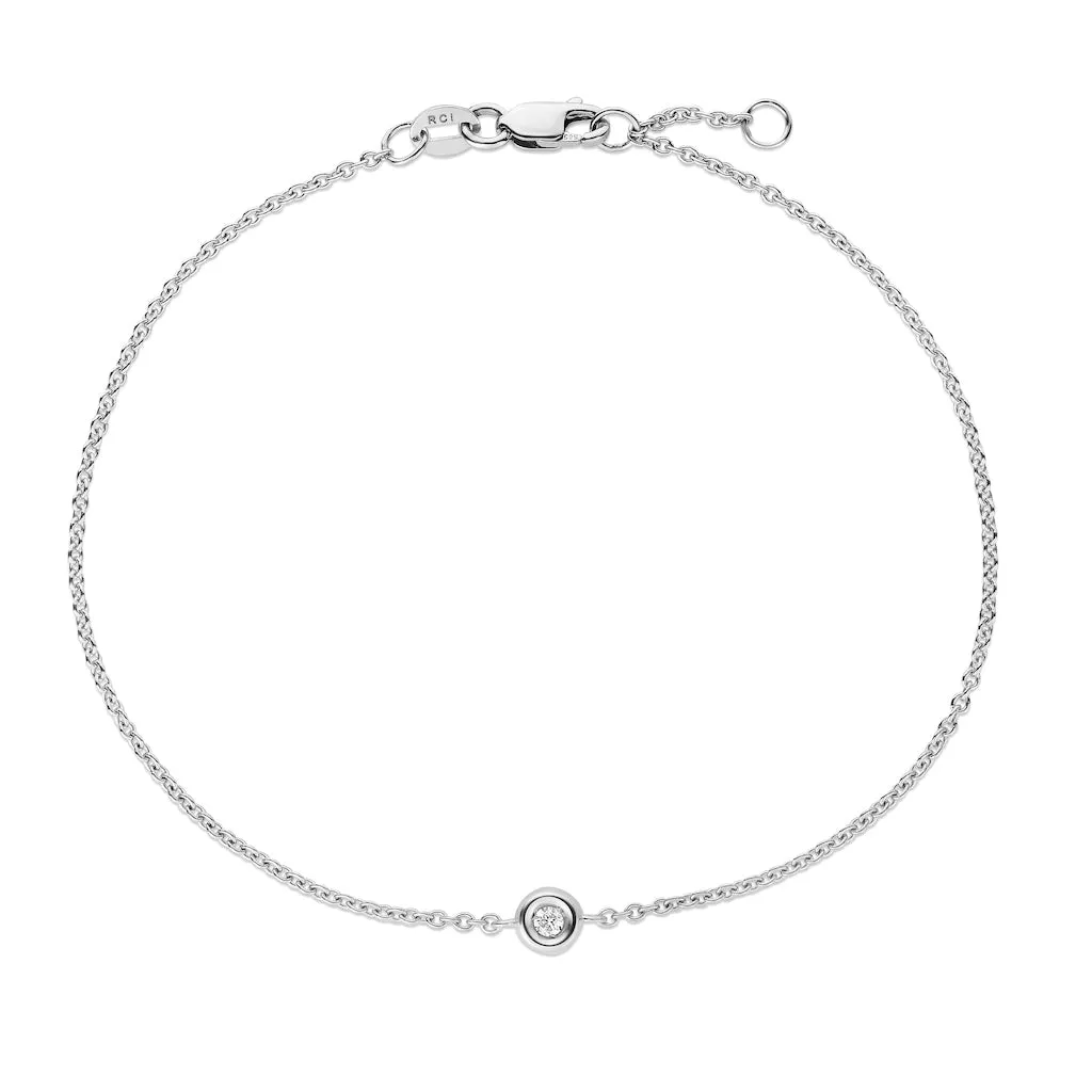 Dainty Dazzling Diamond Bezel Dot Gold Bracelet