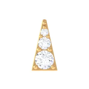 Dainty Diamond Gold Triangle Tragus Earring