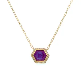 Déclassé Ruby & Diamond Necklace - "Claudette"