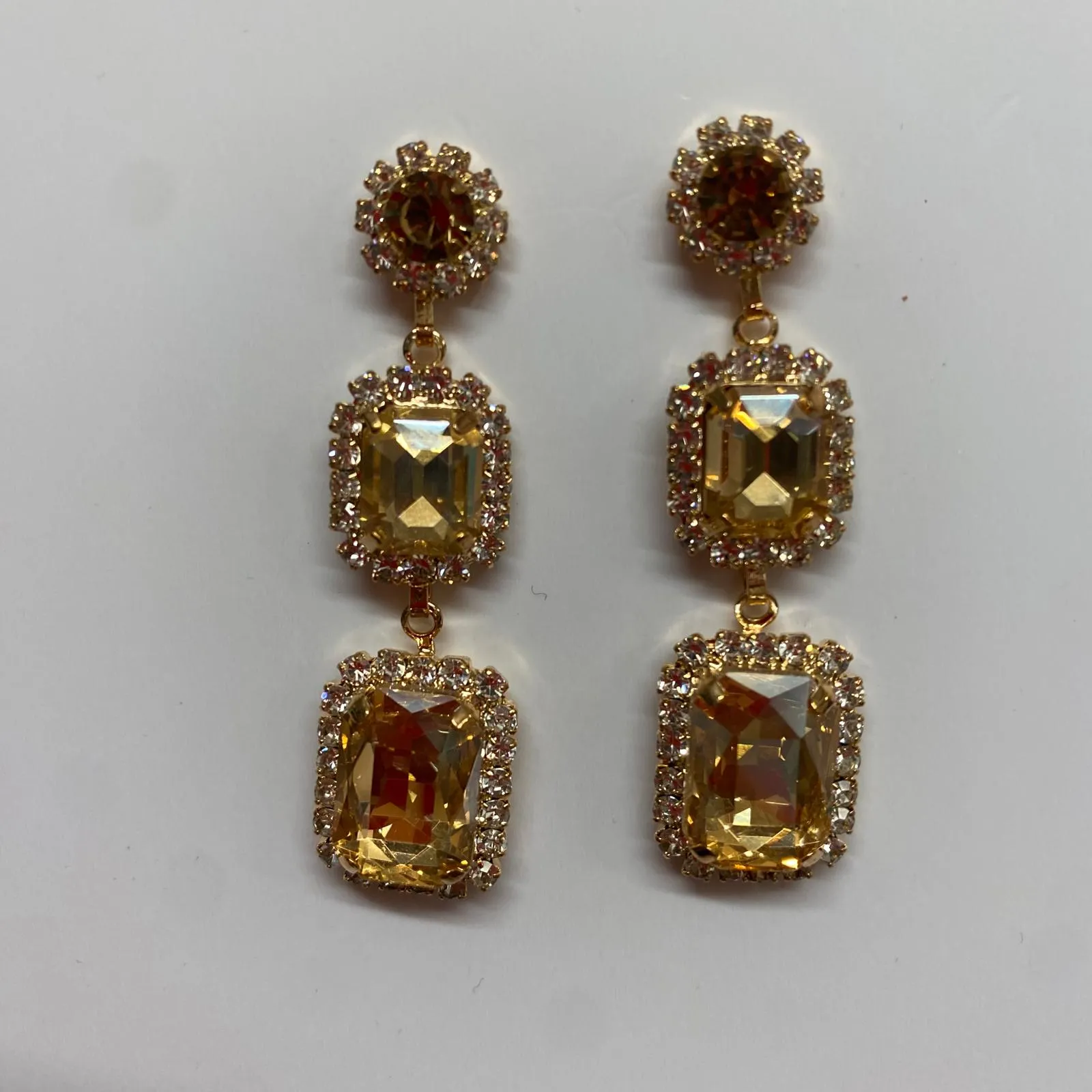 Diana Earrings - Amber