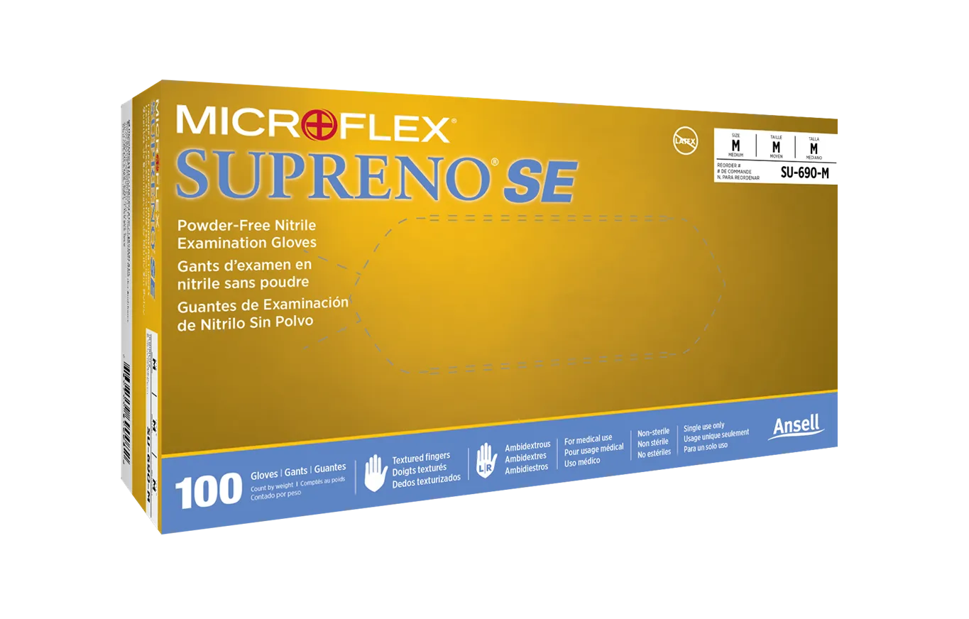 Disposable Gloves - Ansell MICROFLEX® SUPRENO® Nitrile Gloves, SU-690