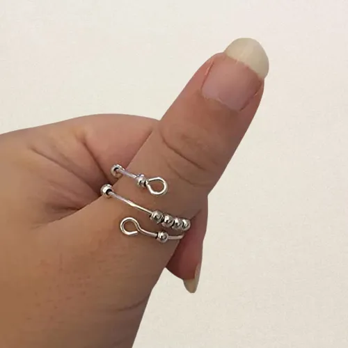 Double Loop Adjustable Anxiety Ring
