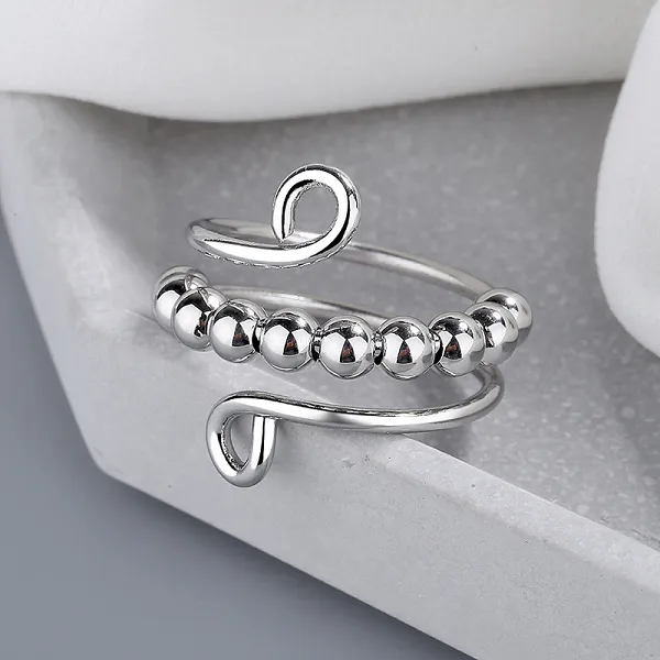 Double Loop Adjustable Anxiety Ring