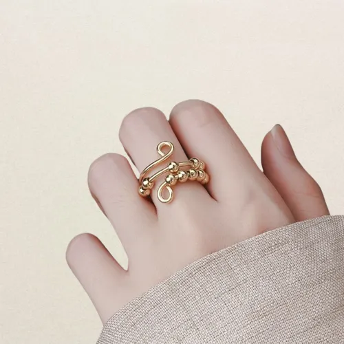 Double Loop Adjustable Anxiety Ring