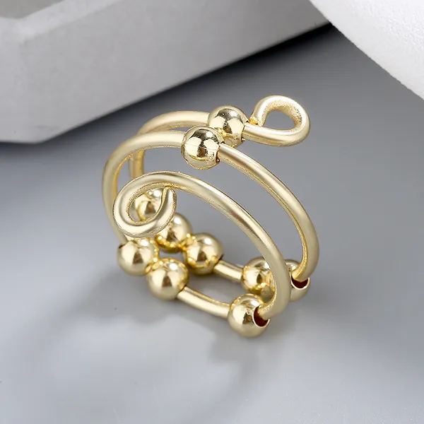 Double Loop Adjustable Anxiety Ring
