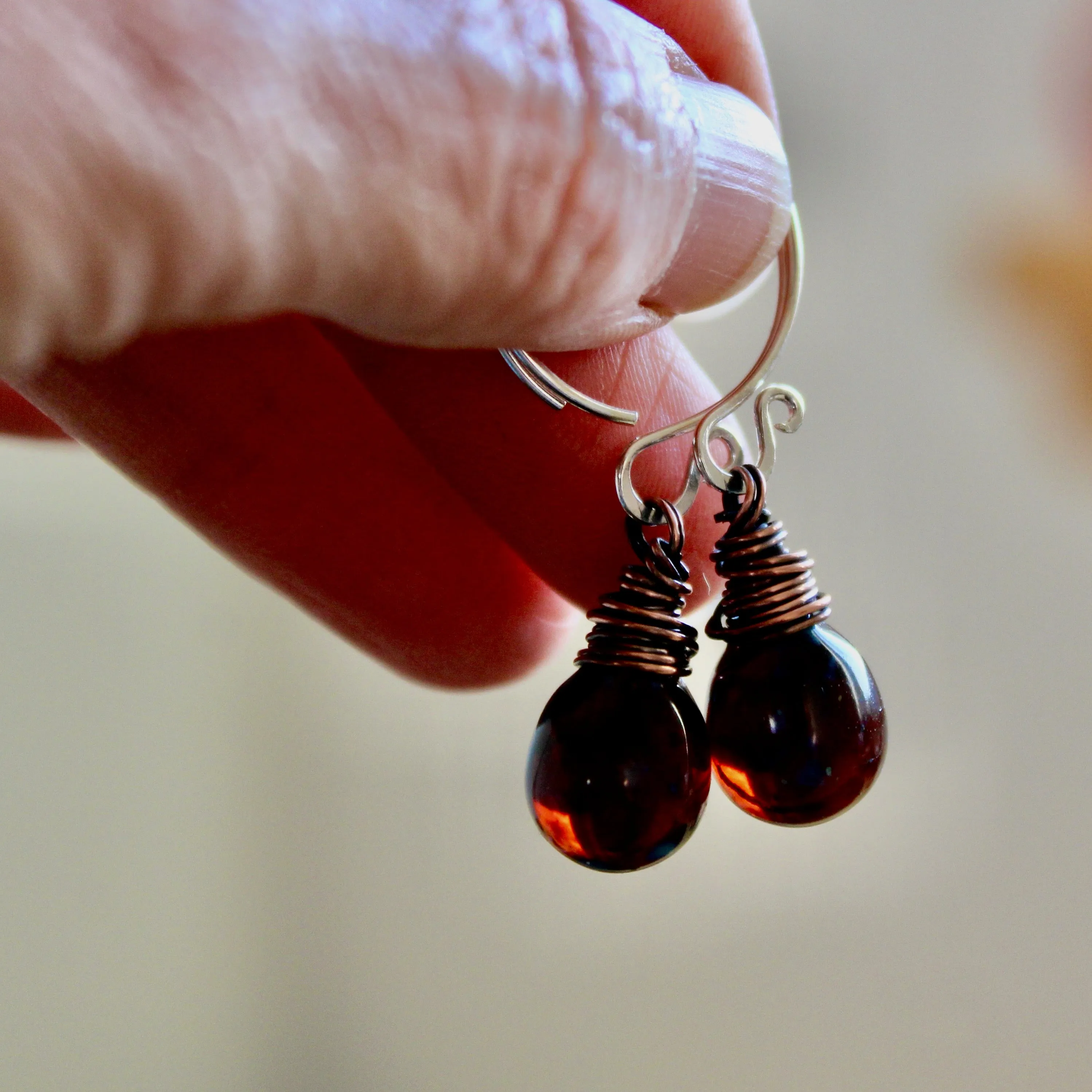 Elixir Drops Earrings in Dark Ambrosia