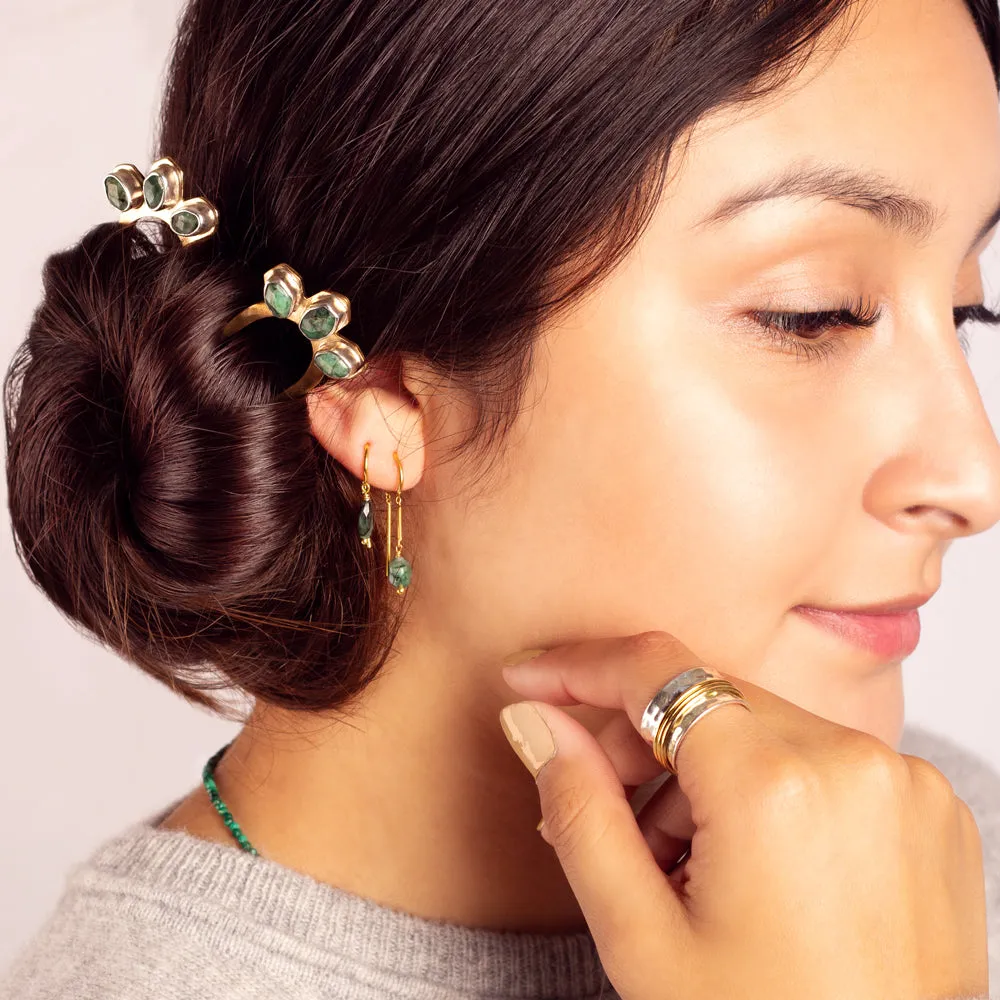 Emerald Empire Hair Pin - Small | Available to ship January 14, 2025