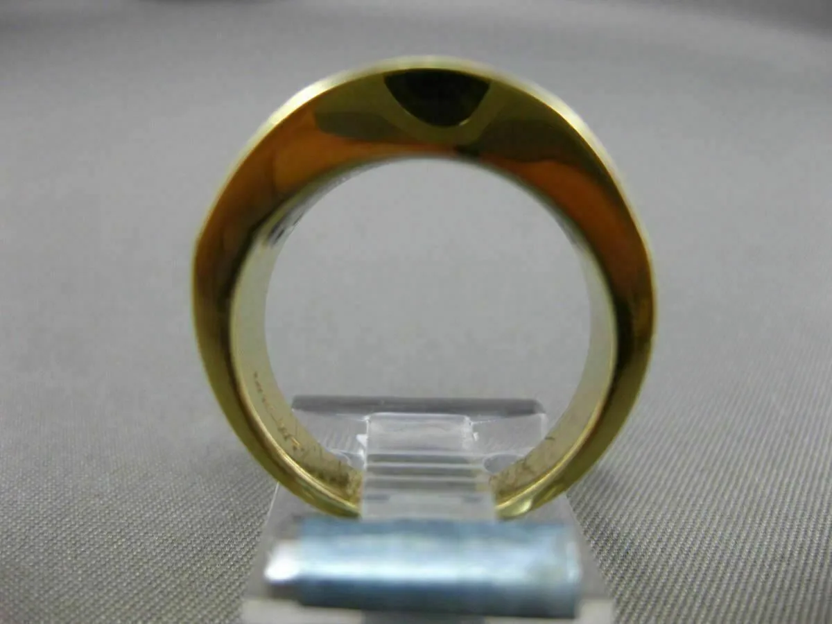 ESTATE WIDE 1.6CT DIAMOND 14K YELLOW GOLD 3D MULTI ROW ETERNITY ANNIVERSARY RING