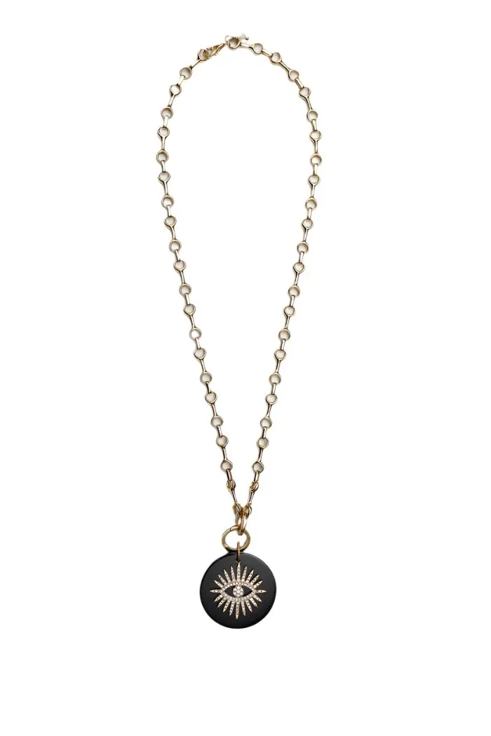 Evil eye on Onyx Pendant