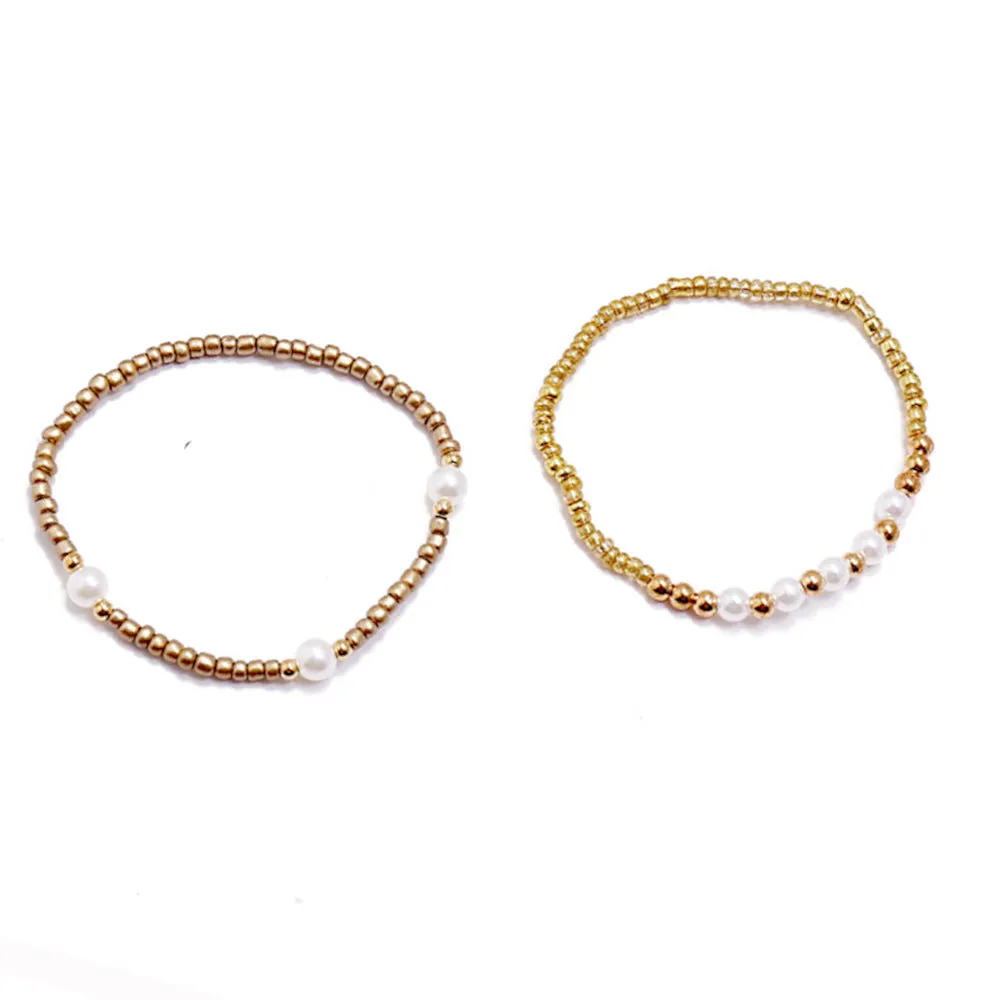 Five-pointed Star Beaded Four-leaf Clover Woven Bracelet