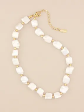 Flat Square Pearl Choker