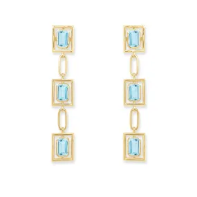 Floating Bezel Dangle Earrings