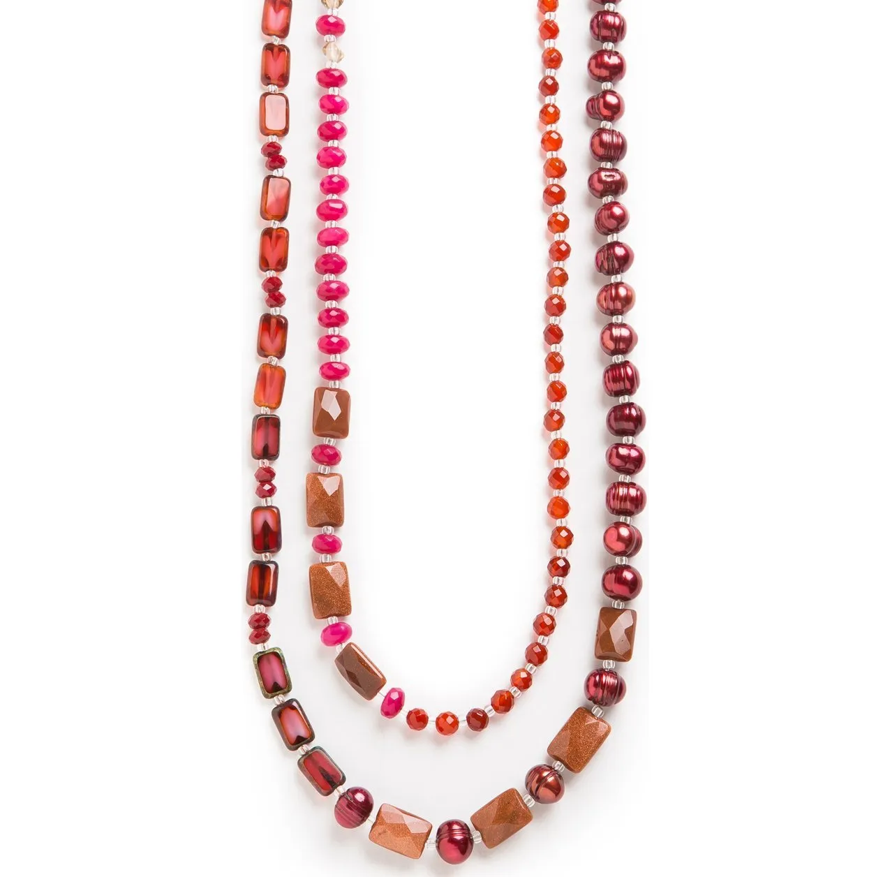 Fuchsia Medley Necklace, 60"