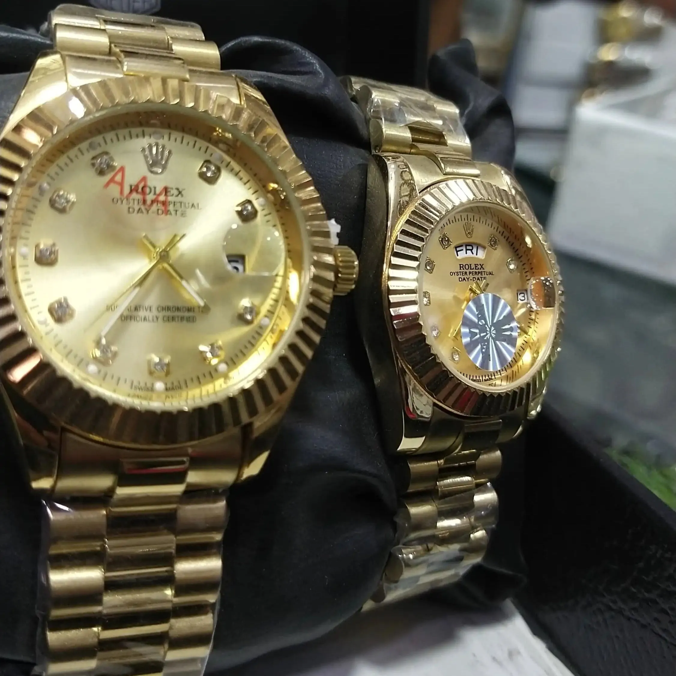 Full Golden RLX Date AAA Copy For Couples