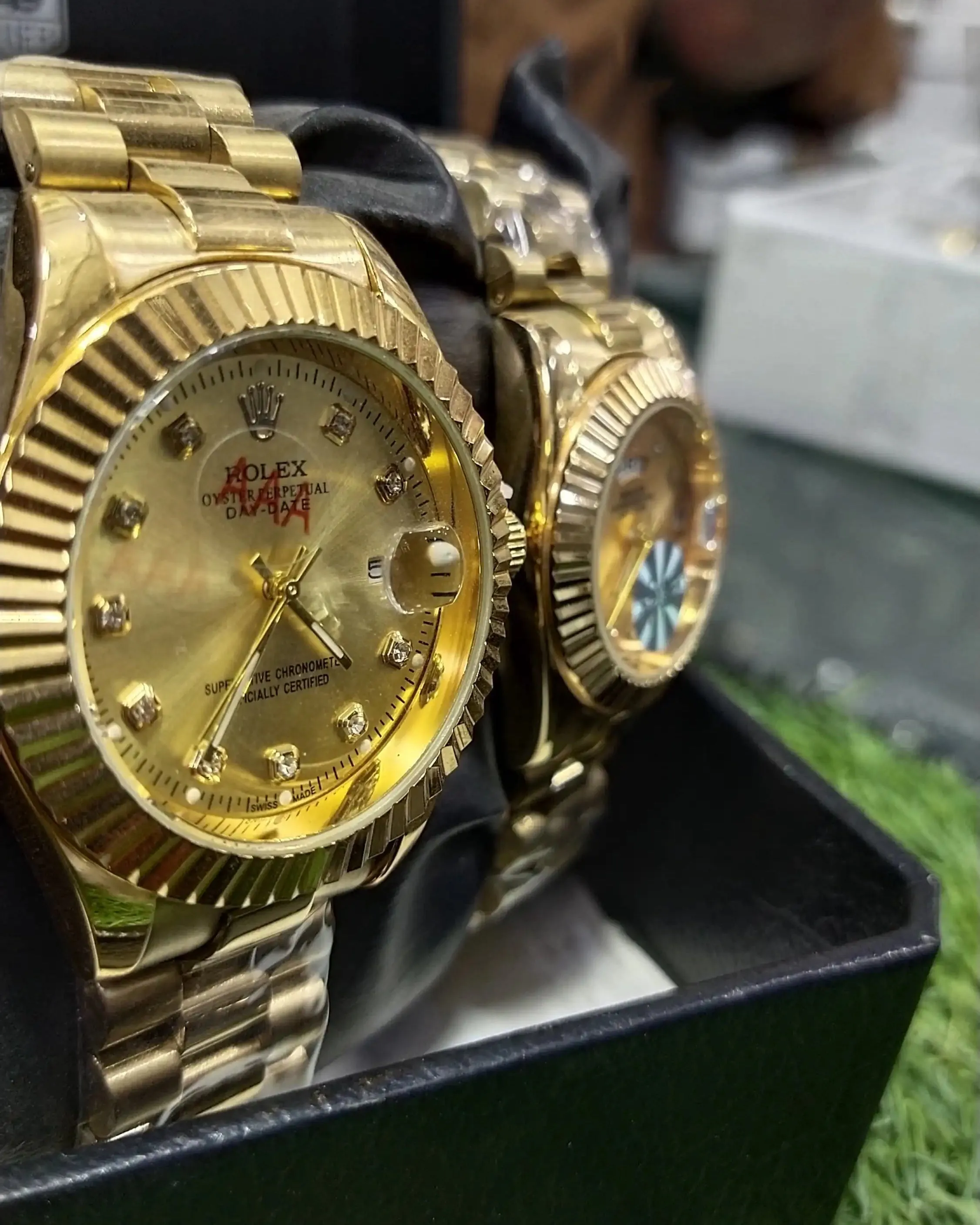 Full Golden RLX Date AAA Copy For Couples
