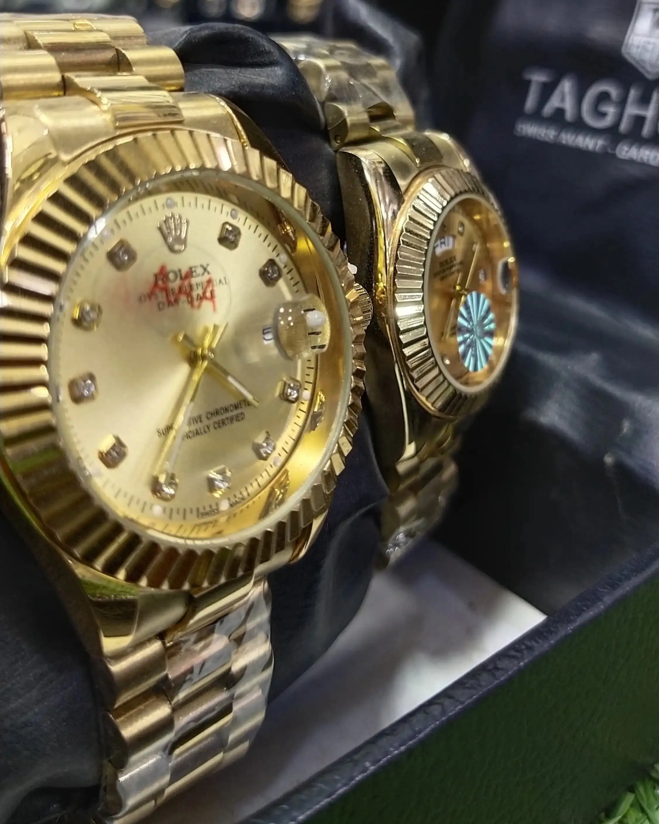 Full Golden RLX Date AAA Copy For Couples