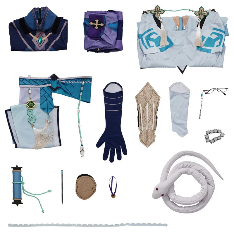 Genshin Impact Baizhu Cosplay Costume Game Genshin Man Uniform Halloween Party Suit