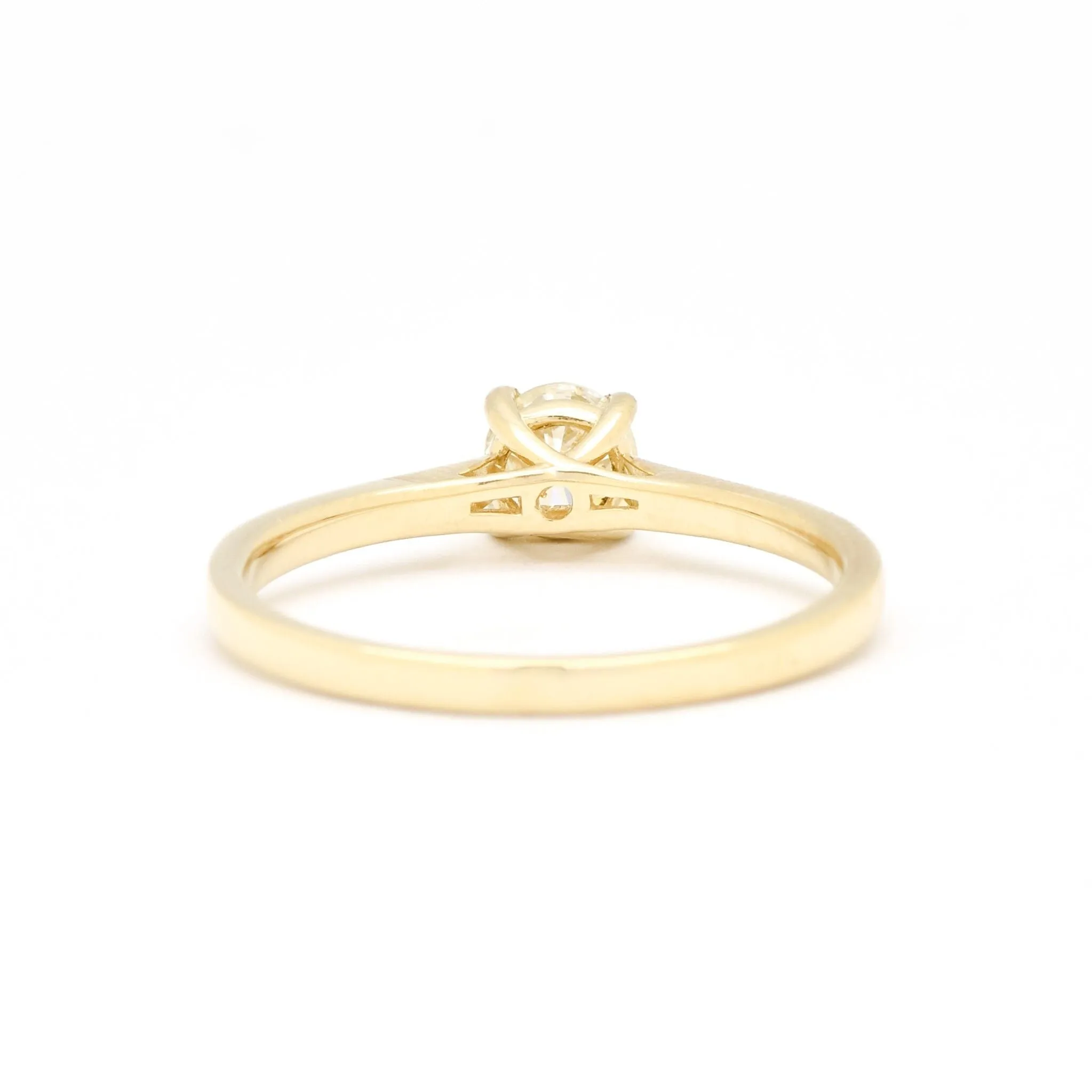 Genuine Diamond Ring - Gold Diamond Ring - Solid 18k Gold Engagement Ring