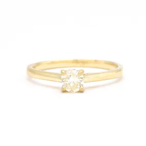 Genuine Diamond Ring - Gold Diamond Ring - Solid 18k Gold Engagement Ring