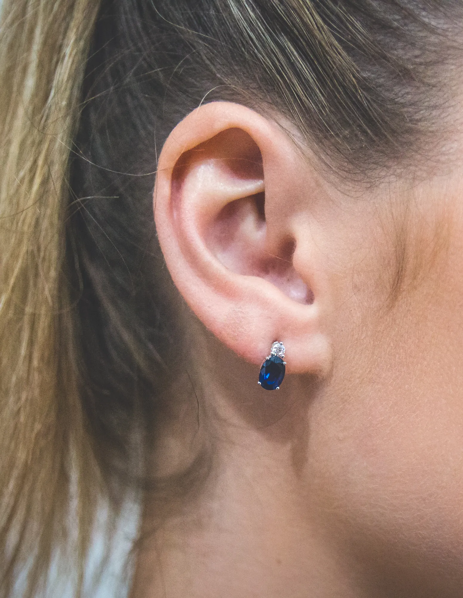 Georgini Aurora Australis Earrings - Silver/Sapphire