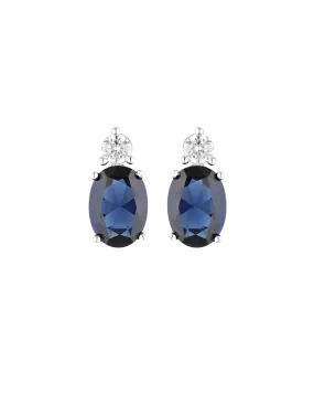 Georgini Aurora Australis Earrings - Silver/Sapphire