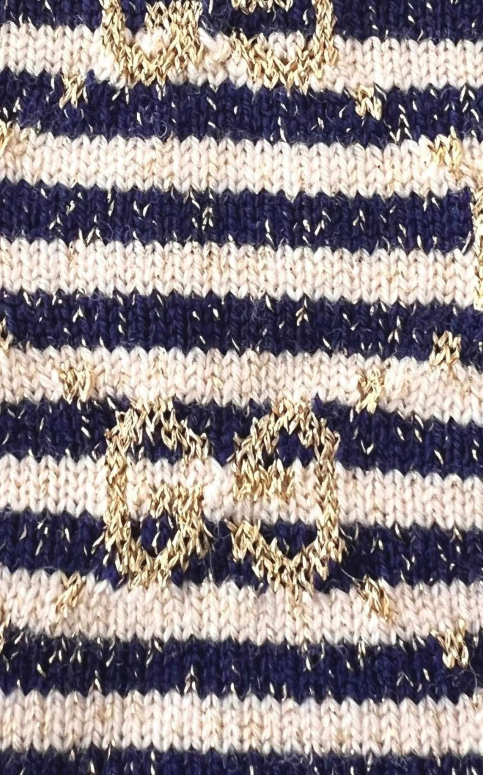 GG Blue Ivory Wool Blend Gloves