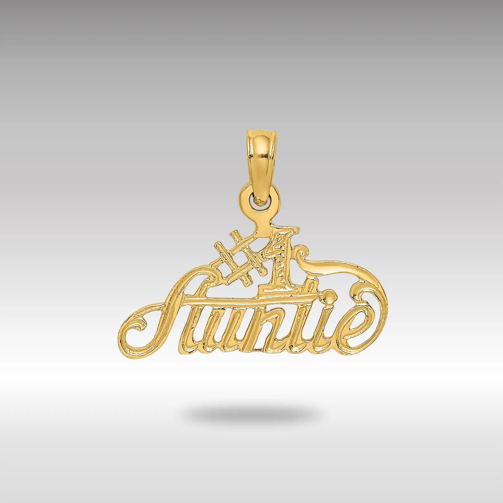 Gold #1 AUNTIE Charm Necklace - Model C3007