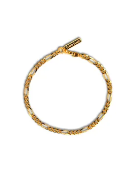 Gold Finley-Figaro Chain Bracelet
