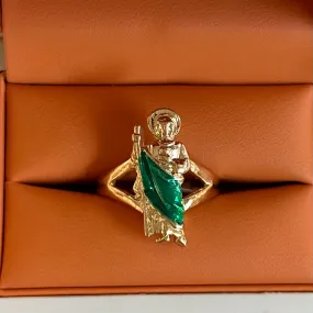 Gold Plated San Judas Ring 09