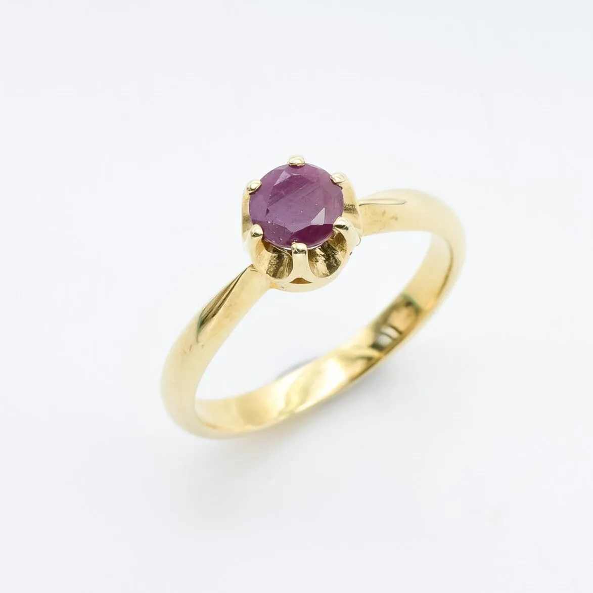 Gold Ruby Ring - Natural Ruby Ring, July Birthstone Ring
