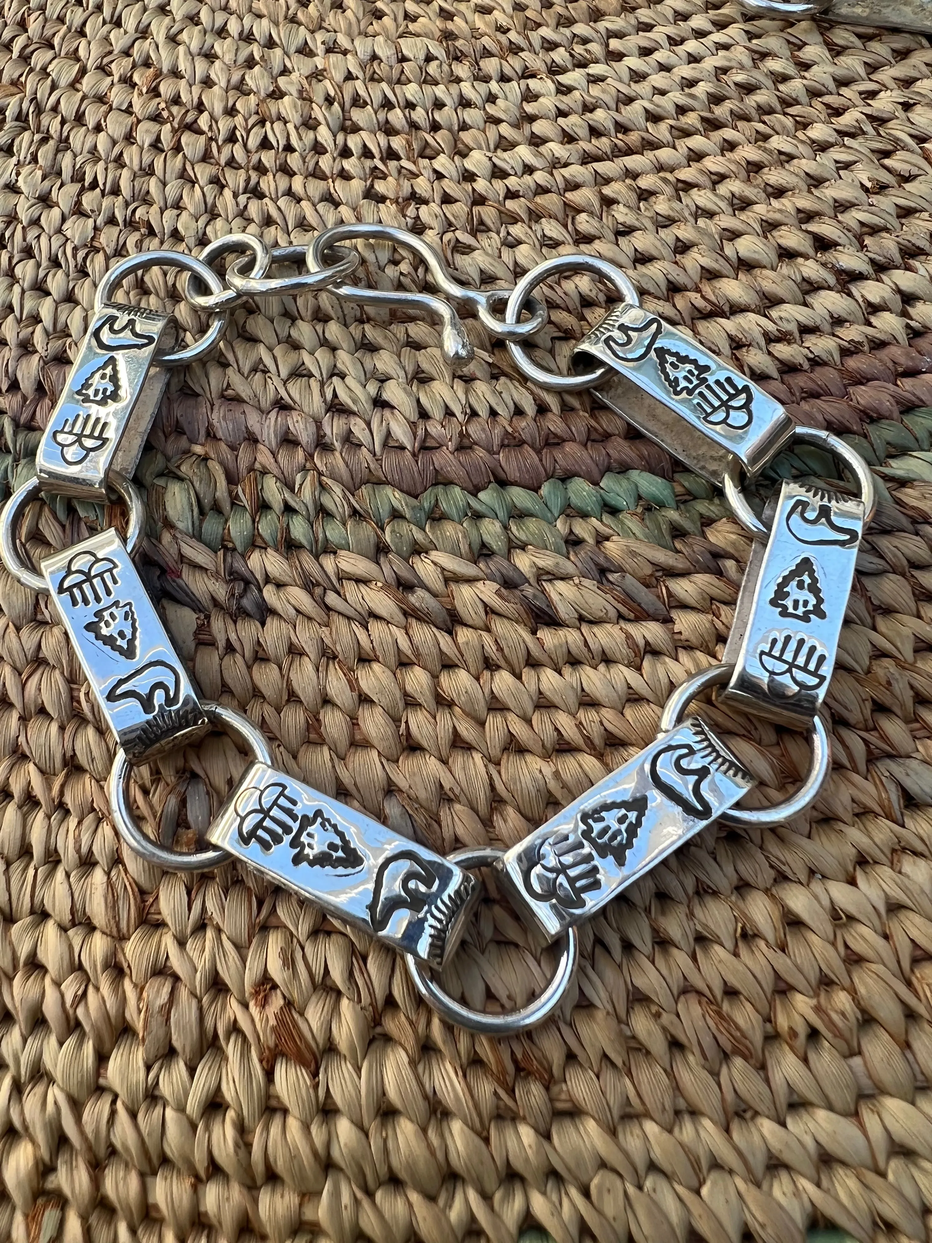Hand Stamped Link Bracelet