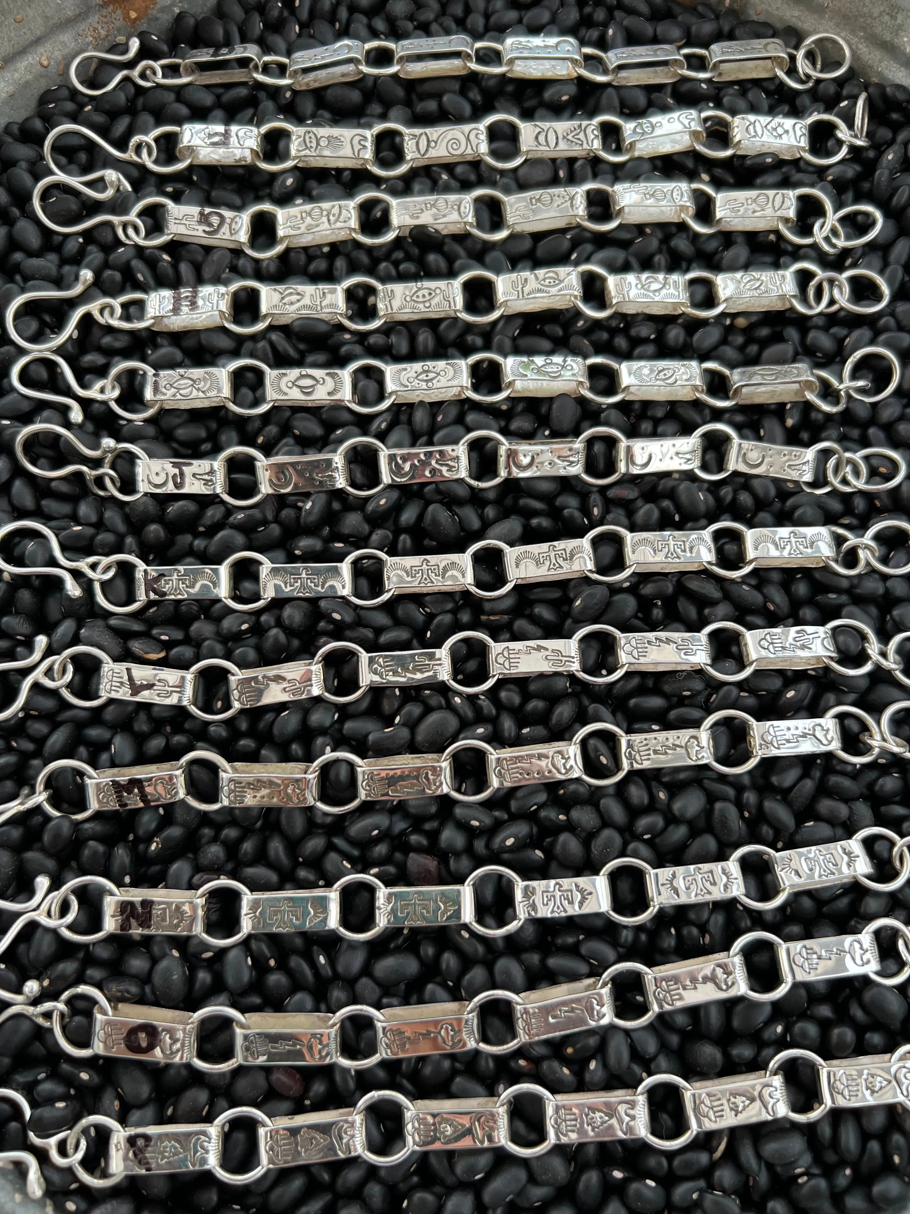 Hand Stamped Link Bracelet