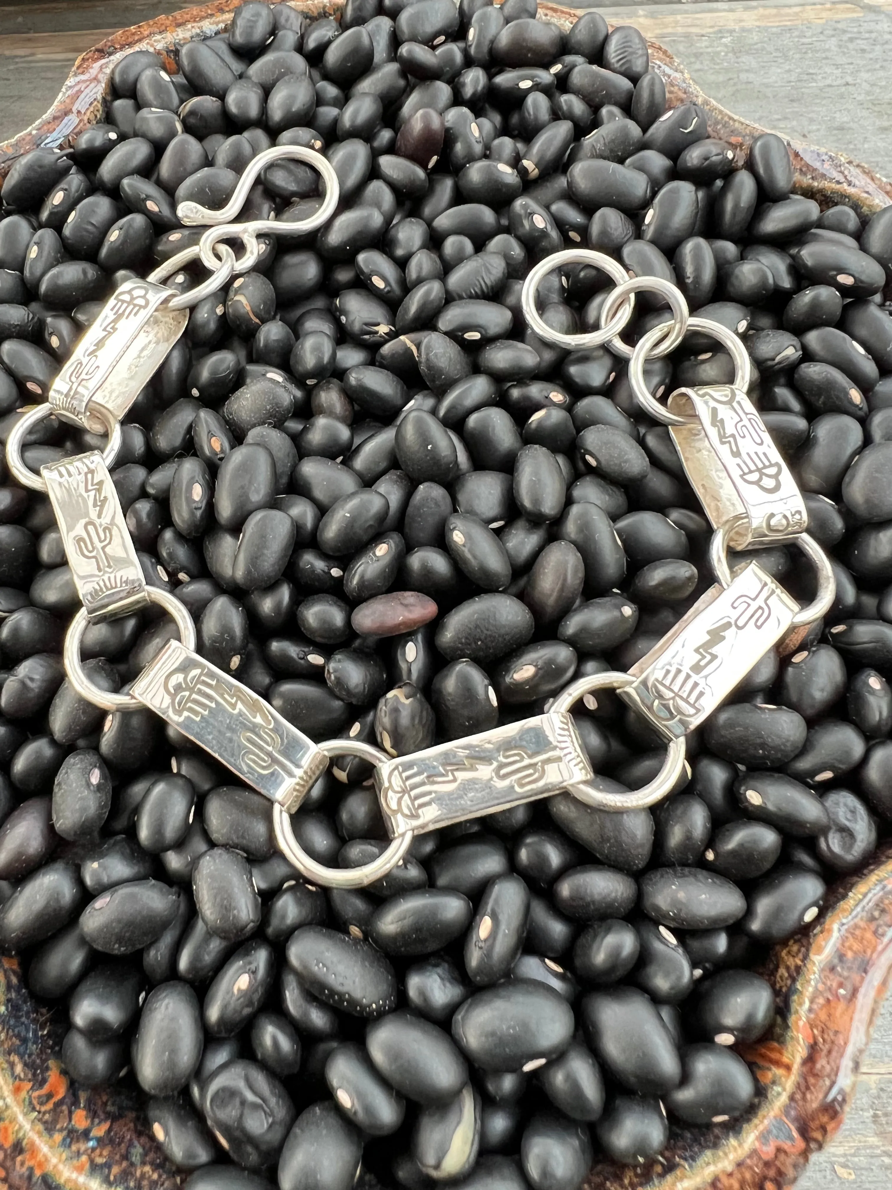 Hand Stamped Link Bracelet