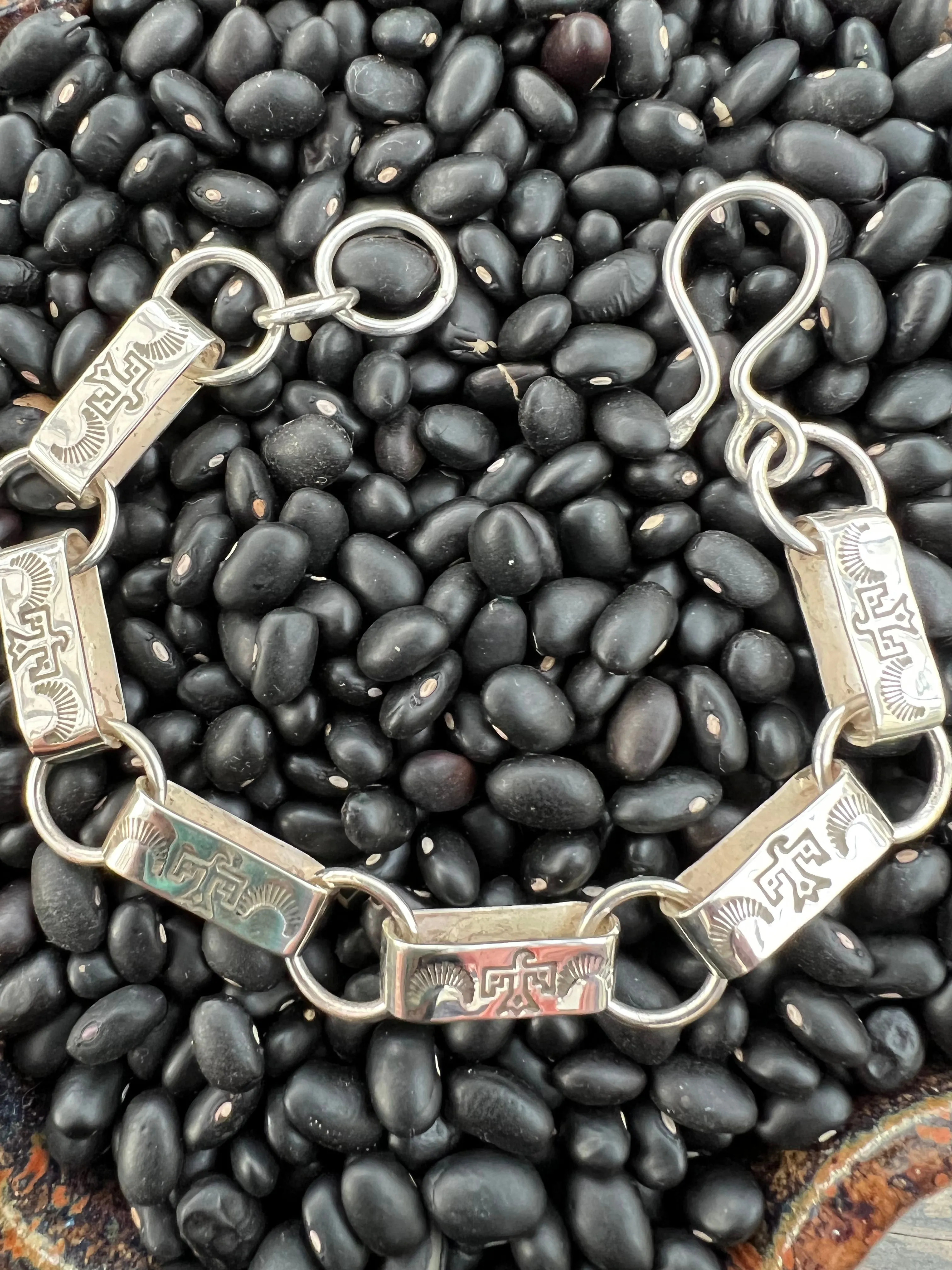 Hand Stamped Link Bracelet