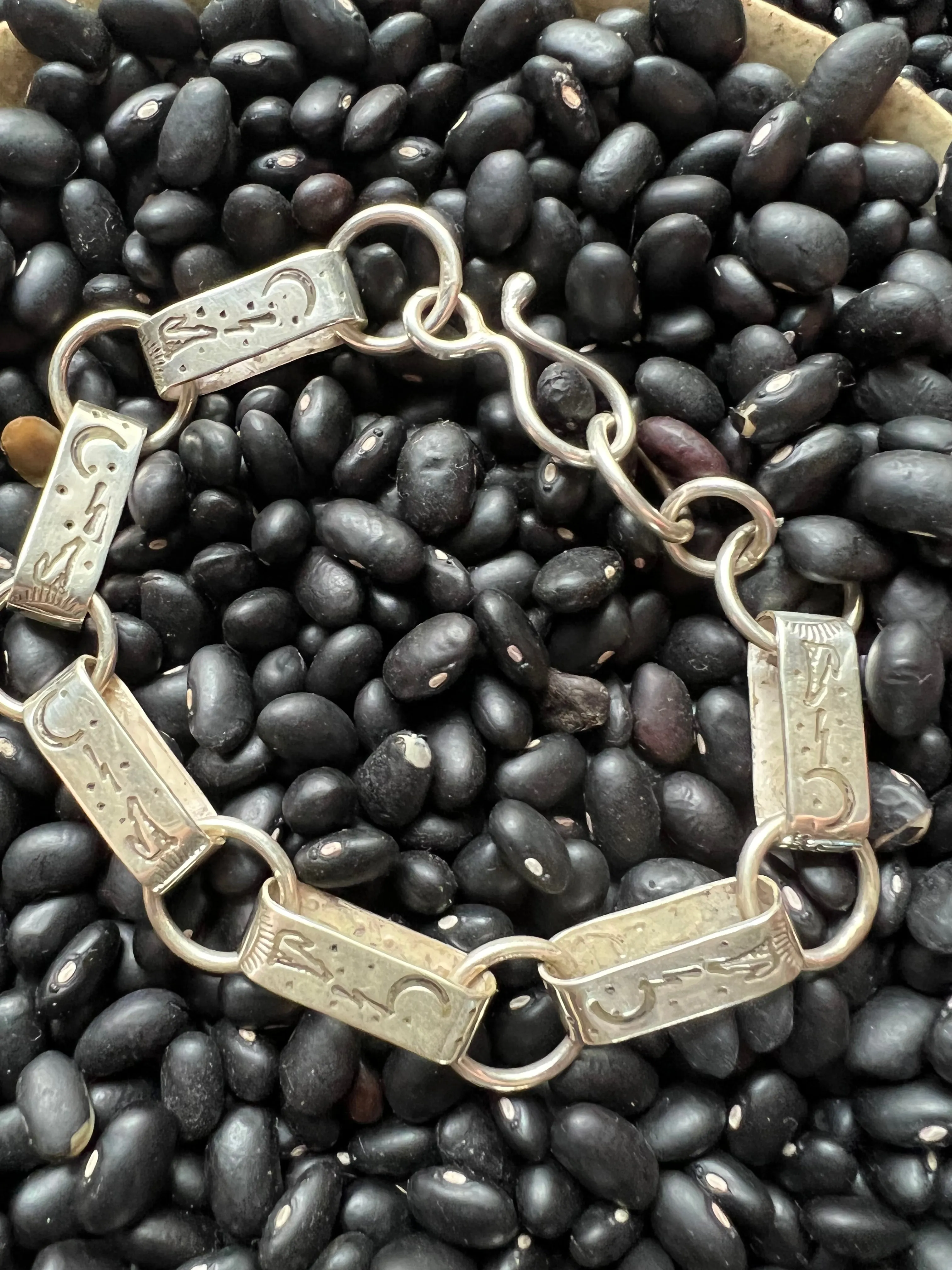 Hand Stamped Link Bracelet